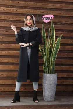 خرید اینترنتی مانتو هشت دکمه یقه ملوانی کد 309 | فروشگاه اینترنتی ونوس مد