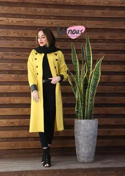 خرید اینترنتی مانتو هشت دکمه یقه ملوانی کد 309 | فروشگاه اینترنتی ونوس مد