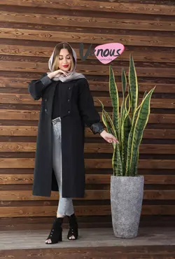 خرید اینترنتی مانتو هشت دکمه یقه ملوانی کد 309 | فروشگاه اینترنتی ونوس مد