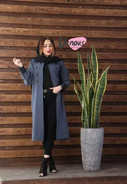 خرید اینترنتی مانتو هشت دکمه یقه ملوانی کد 309 | فروشگاه اینترنتی ونوس مد