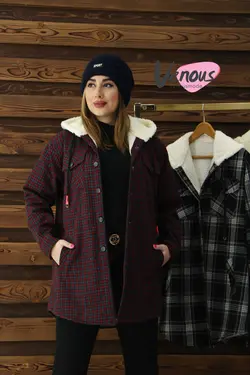 خرید آنلاین کاپشن چهارخونه داخل خز کد 287 | در فروشگاه اینترنتی ونوس مد