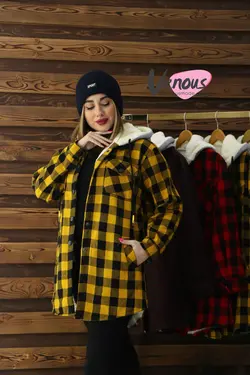 خرید آنلاین کاپشن چهارخونه داخل خز کد 287 | در فروشگاه اینترنتی ونوس مد