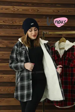 خرید آنلاین کاپشن چهارخونه داخل خز کد 281 | در فروشگاه اینترنتی ونوس مد