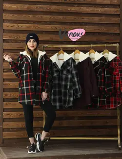 خرید آنلاین کاپشن چهارخونه داخل خز کد 281 | در فروشگاه اینترنتی ونوس مد