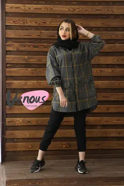 مانتو چهارخونه پشمی کد 139 | فروشگاه اینترنتی ونوس مد