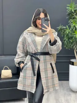 پالتو سر آستین چرم کد 3840 شیک و خاص در مجموعه ونوس مد