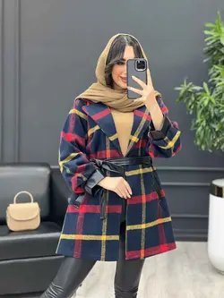 پالتو سر آستین چرم کد 3840 شیک و خاص در مجموعه ونوس مد