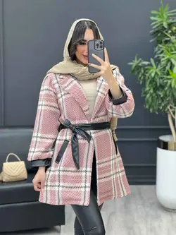 پالتو سر آستین چرم کد 3840 شیک و خاص در مجموعه ونوس مد