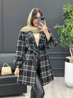 پالتو سر آستین چرم کد 3840 شیک و خاص در مجموعه ونوس مد