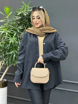 مانتو کتان دو جیب کد 4172 شیک و خاص در مجموعه انلاین ونوس مد