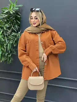 مانتو کتان دو جیب کد 4172 شیک و خاص در مجموعه انلاین ونوس مد
