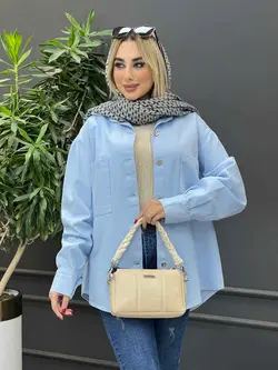 مانتو کتان دو جیب کد 4172 شیک و خاص در مجموعه انلاین ونوس مد
