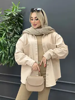 مانتو کتان دو جیب کد 4172 شیک و خاص در مجموعه انلاین ونوس مد