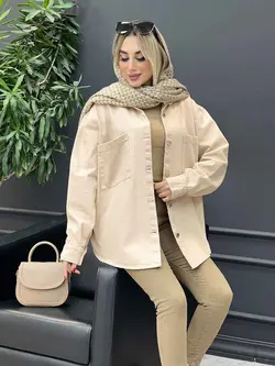 مانتو کتان دو جیب کد 4172 شیک و خاص در مجموعه انلاین ونوس مد