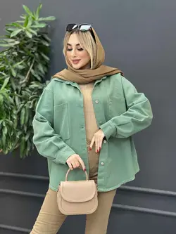 مانتو کتان دو جیب کد 4172 شیک و خاص در مجموعه انلاین ونوس مد