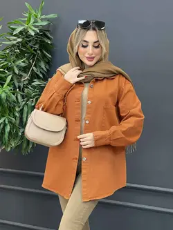 مانتو کتان دو جیب کد 4172 شیک و خاص در مجموعه انلاین ونوس مد