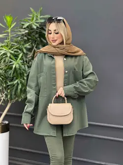 مانتو کتان دو جیب کد 4172 شیک و خاص در مجموعه انلاین ونوس مد