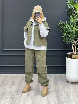 ست سه تیکه کارگو کد 4149 شیک و خاص در مجموعه انلاین ونوس مد