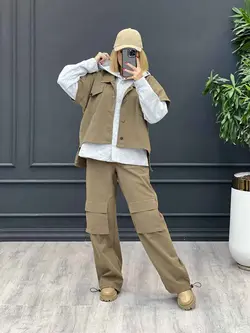 ست سه تیکه کارگو کد 4149 شیک و خاص در مجموعه انلاین ونوس مد