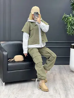 ست سه تیکه کارگو کد 4149 شیک و خاص در مجموعه انلاین ونوس مد