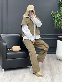 ست سه تیکه کارگو کد 4149 شیک و خاص در مجموعه انلاین ونوس مد