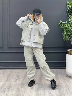 ست سه تیکه کارگو کد 4149 شیک و خاص در مجموعه انلاین ونوس مد