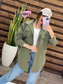 خرید اینترنتی مانتو شومیزی لنین دوجیب کد 1360 فروشگاه ونوس