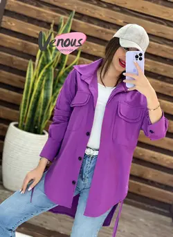 خرید اینترنتی مانتو شومیزی لنین دوجیب کد 1360 فروشگاه ونوس