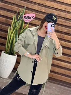 خرید اینترنتی مانتو شومیزی لنین دوجیب کد 1360 فروشگاه ونوس