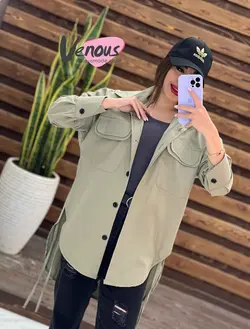 خرید اینترنتی مانتو شومیزی لنین دوجیب کد 1360 فروشگاه ونوس