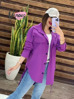 خرید اینترنتی مانتو شومیزی لنین دوجیب کد 1360 فروشگاه ونوس