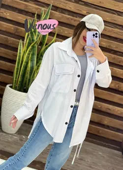 خرید اینترنتی مانتو شومیزی لنین دوجیب کد 1360 فروشگاه ونوس