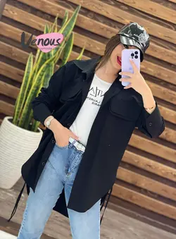 خرید اینترنتی مانتو شومیزی لنین دوجیب کد 1360 فروشگاه ونوس