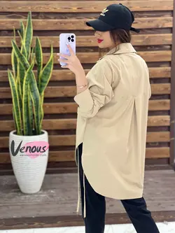 خرید اینترنتی مانتو شومیزی لنین دوجیب کد 1360 فروشگاه ونوس