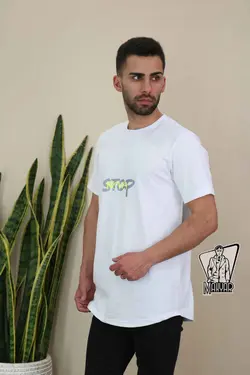 تیشرت یقه گرد NEVER STOP کد 723 شیک و خاص با مجموعه ونوس مد