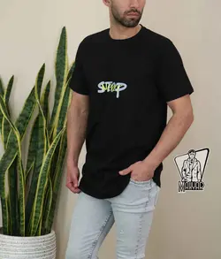 تیشرت یقه گرد NEVER STOP کد 723 شیک و خاص با مجموعه ونوس مد