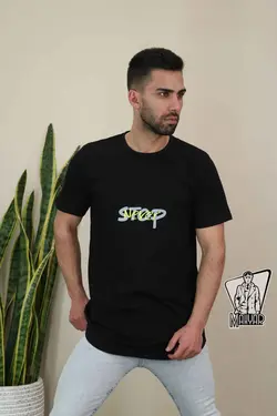 تیشرت یقه گرد NEVER STOP کد 723 شیک و خاص با مجموعه ونوس مد