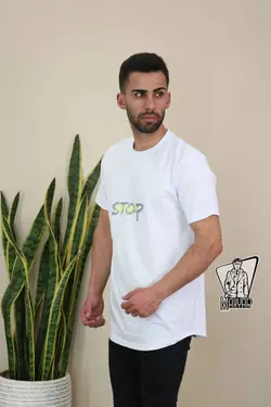 تیشرت یقه گرد NEVER STOP کد 723 شیک و خاص با مجموعه ونوس مد