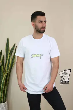 تیشرت یقه گرد NEVER STOP کد 723 شیک و خاص با مجموعه ونوس مد