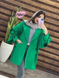 خرید اینترنتی مانتو پانچ آستین دوتیکه کد 1380 ونوس مد