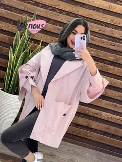 خرید اینترنتی مانتو پانچ آستین دوتیکه کد 1380 ونوس مد