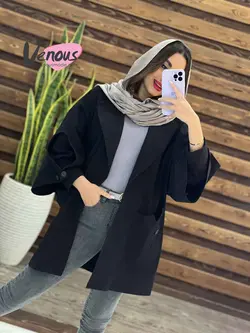 خرید اینترنتی مانتو پانچ آستین دوتیکه کد 1380 ونوس مد