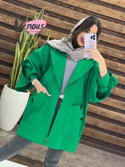 خرید اینترنتی مانتو پانچ آستین دوتیکه کد 1380 ونوس مد