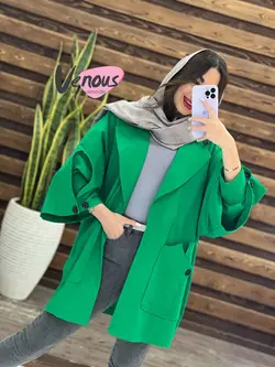 خرید اینترنتی مانتو پانچ آستین دوتیکه کد 1380 ونوس مد