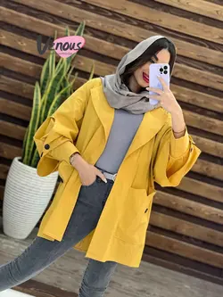 خرید اینترنتی مانتو پانچ آستین دوتیکه کد 1380 ونوس مد