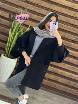 خرید اینترنتی مانتو پانچ آستین دوتیکه کد 1380 ونوس مد