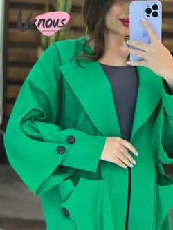 خرید اینترنتی مانتو پانچ آستین دوتیکه کد 1380 ونوس مد