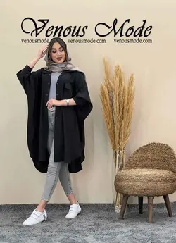 خرید اینترنتی مانتو پانچ تک جیب کد 1386 در فروشگاه ونوس مد