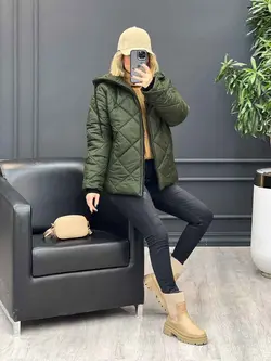 کاپشن لوزی دوزی جیب زیپ کد 4226 در فروشگاه نلاین ونوس مد