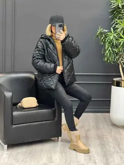 کاپشن لوزی دوزی جیب زیپ کد 4226 در فروشگاه نلاین ونوس مد